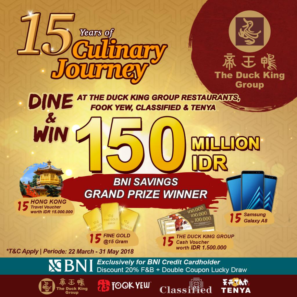 15 YEARS OF THE DUCK KING GROUP CULINARY JOURNEY: LUCKY DRAW, DINE, AND GET LUCKY